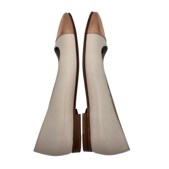 Gucci GG Logo Hills Ballet Flat Square Cap Toe White Rose Gold Size 38.5 US 8.5 - Picture 7 of 10